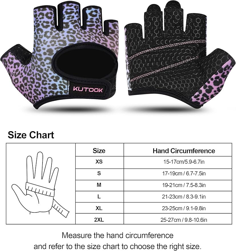 KUTOOK Weight Lifting Gloves for Women Gym Workout Gloves with Palm Protection & Extra Grip Breathable Exercise Gloves for Men Fitness
