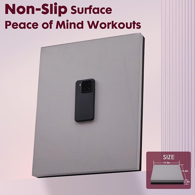 Balance Pad- High-Density Foam Cushion Mat for Yoga, Exercise & Fitness, Non-Slip Stability Trainer for Core Workouts, Thick Foam Balance Board (19.7×15.7×2.4 in)