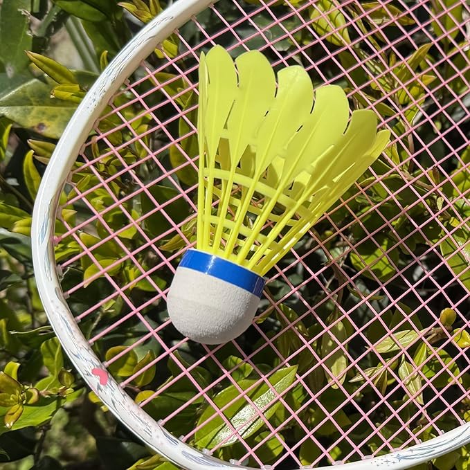 12 Packs Nylon Badminton Shuttlecocks Birdies Nylon Feather Shuttlecocks Badminton Birdies Great Stability & Durability Indoor Outdoor Sports Hight Speed Training