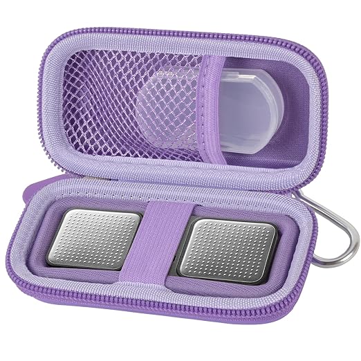Heart Rate Monitor Case for AliveCor for KardiaMobile 6L / 6L Max 1L Personal EKG Monitor Storage Holder Fits for Cardiac Mobile Portable Heart Rate Monitor Bag Organizer (Pill Box Included) Purple