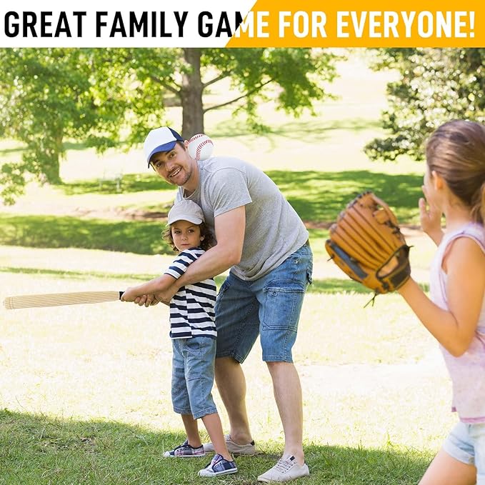 13 Pieces Kids Foam Baseball Bat and Ball Set Includes 3 Pcs 27'' Safe T Ball Bat with 9 Pcs Soft Baseballs 1 Storage Bag for Hitting Indoor Outdoor Sport Gift Playing Game (Classic)