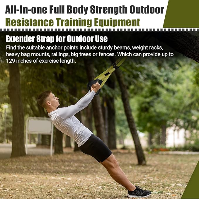 Home Resistance Training Kit, Resistance Trainer Exercise Straps with Handles, Door Anchor and Carrying Bag for Home Gym, Bodyweight Resistance Workout Straps for Indoor & Outdoor