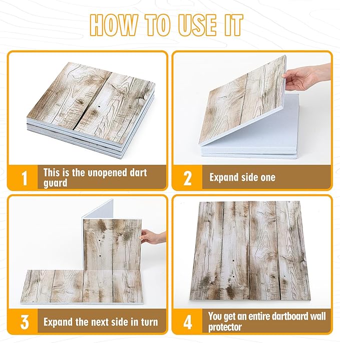 Felt Wood Grain Dart Board Wall Protectors Square Dart Board Backing Tiles Dartboard Backboard Cork Backboard Alternative