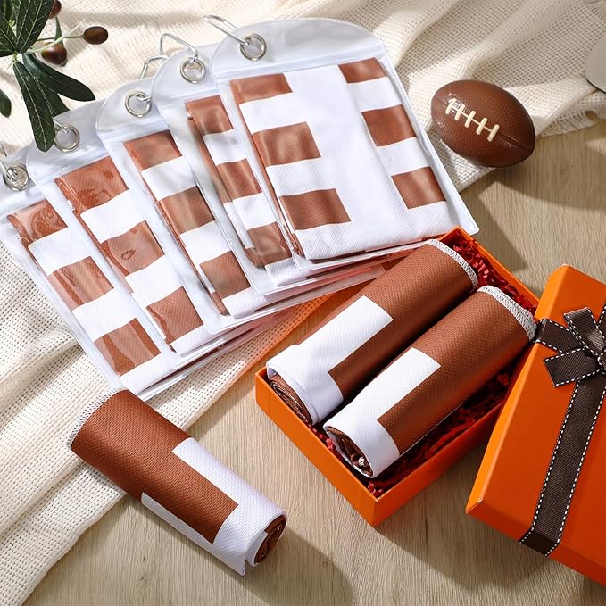12 Pack Football Cooling Towels, Sports Towels with Bags, 40"x12" Breathable Chilly Towel, Microfiber Towel for Football Sport Team Gift