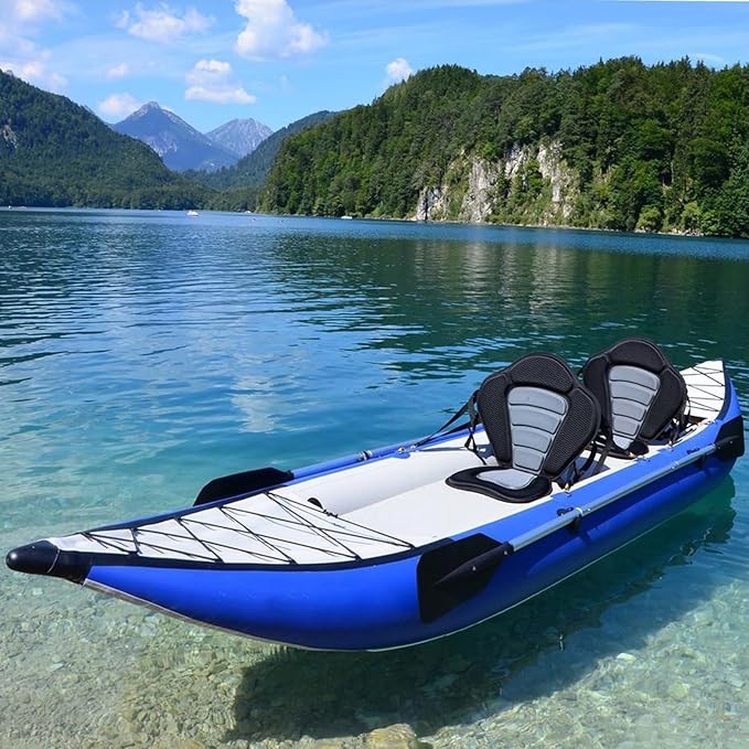 Deluxe Kayak Seat Cushion with Adjustable Backrest, Universal Thicken Cushion for Inflatable Paddleboard, Canoe, Ocean Kayak