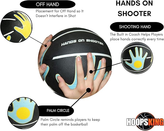 Skill Shooter Basketball w/OnlineTraining Video, Basketball with Hand Placement