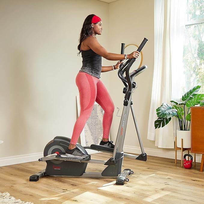 Sunny Health & Fitness Elite Interactive Series Exercise Elliptical with Exclusive Free SunnyFit App Enhanced Bluetooth Connectivity - SF-E320047