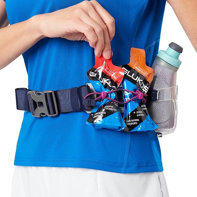Nathan Hydration Running Belt with Flasks and Storage Pockets. Trail Mix Plus.