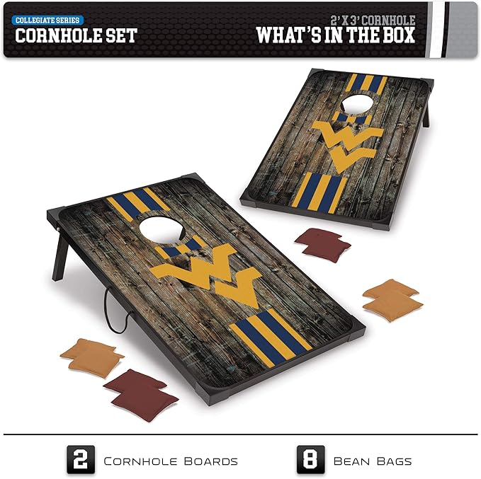 Wild Sports NCAA 2' x 3' MDF Deluxe Cornhole Set - with Corners and Aprons