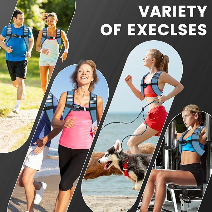 Weighted Vest Woman, 6 LB Womens Weight Vest for Walking, Strength Training Weight Vests for Men, Reflective Stripe Fitness Vest for Workout Running Jogging