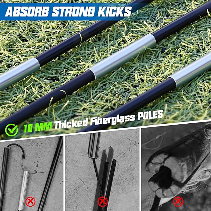 Soccer Goals, Soccer Net for Backyard, 2 Pack 4' x 3' Soccer Goal Training Equipment, Portable Soccer Nets with Soccer Ball and Ball Pump,Goal Net for Sports Training