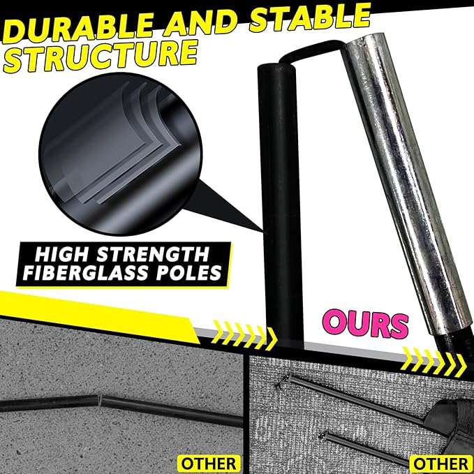 2 of 5×3 6x4 9x5 FT Portable Kids Soccer Goals Set, Foldable Soccer Practice Nets for Backyard with Carrying Bag for Toddler Youth Pop Up Soccer Training Equipment Indoor Outdoor Sports Game Gift