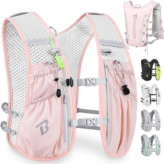 Running Vest Hydration Backpack for Men Women, 5L Lightweight Running Backpack Hydration Pack for Marathon, Trail, Cycling, Hiking, Jogging