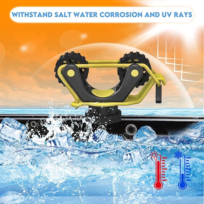 1005 2 PCS Kayak Paddle Holder with Rubber Ring Rollers Fits Various Shaft Diameters for Holding Paddle, Rod, Net and More – Improved Compatibility for Fishing Kayaks