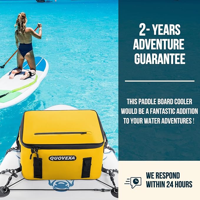 Paddle Board Cooler Bag, Sup Cooler, Coolers Deck Bag with 4 Pockets, Kayak Cooler Fits 30 Cans, Deck Coolers Bag for Paddleboard, Paddle Board Accessories with Phone Pouch