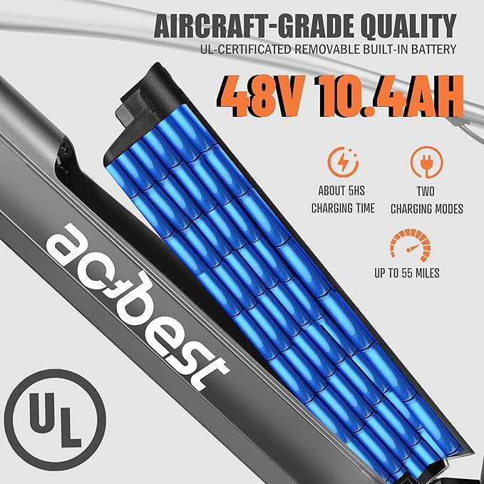 Core Electric Bike for Adults - Peak 1000W/1200W Brushless Motor Ebike, 468&500Wh Removable Built in Battery 26&27.5X2.1 Tire Step Over Bicycle with 7 Speed, Commute E Bikes