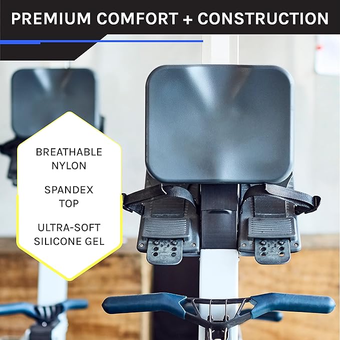 Bike Seat Cushion for Recumbent Bike - Pad Gel Exercise Bike Seat Cover for Recumbent Bike Seat, Stationary Spin Bicycle Seat, Women and Men, 39.37 x 29.21 cm