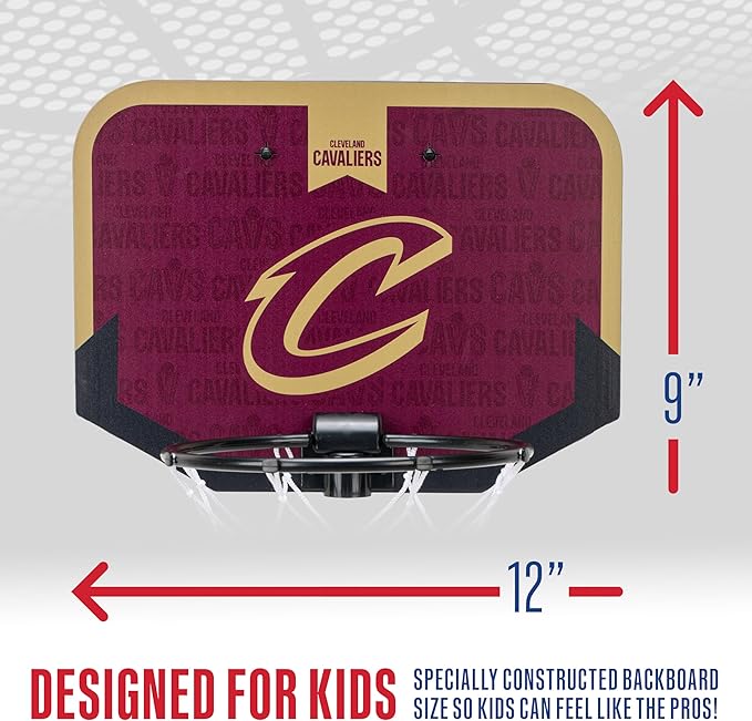 Franklin Sports NBA Team Over The Door Basketball Hoop - Kids Indoor Mini Basketball Hoop with Basketball - NBA Fan Shop Mini Hoop for Bedroom & Office