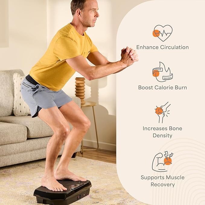Lifepro Vibration Plate Exercise Machine with Magnetic Acupoints - Full Body Vibration Platform for Beginners and Recovery - Ideal Lymphatic Drainage Massager for Muscle Toning and Overall Fitness