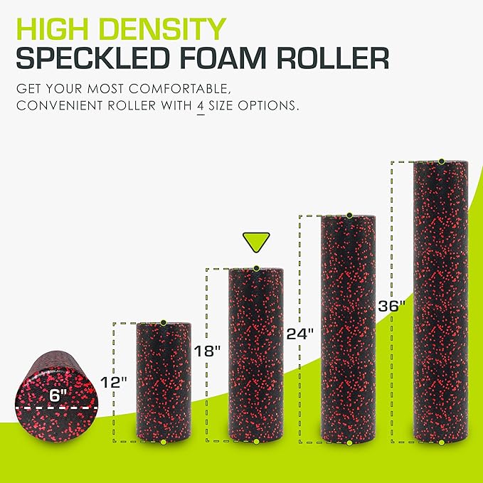 ProsourceFit High Density Foam Rollers 36 - inches Long,Firm Full Body Athletic Massage Tool for Back Stretching, Yoga, Pilates, Post Workout Muscle Recuperation