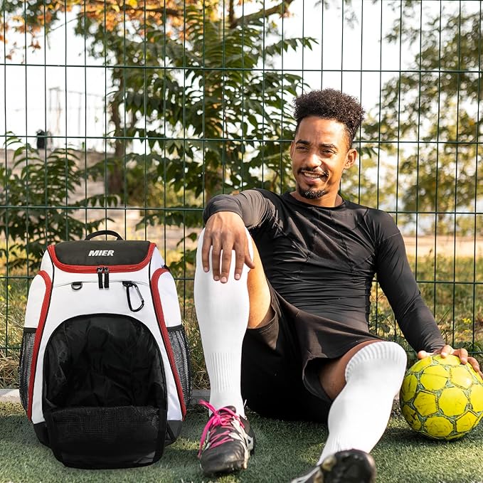 MIER Gym Backpack 40L Basketball Backpack with Ball Compartment & Shoes Storage Multi-Functional Sports Soccer Bag Large Equipment Back Pack Volleyball Backpacks for Men Women