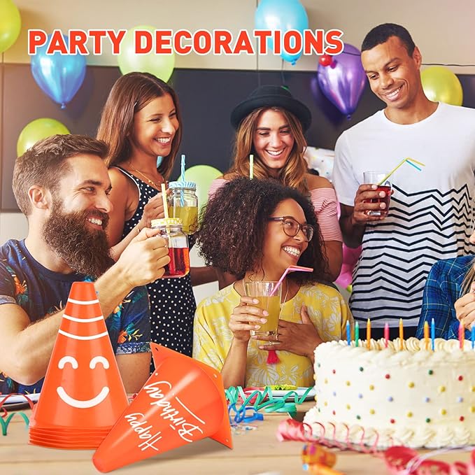 Reginary 40 Pieces 7 Inch Small Cones for Sports Football Bike Obstacle Training Cones Plastic Traffic Roadblock for Sports Skating Indoor Outdoor Activity Construction Party