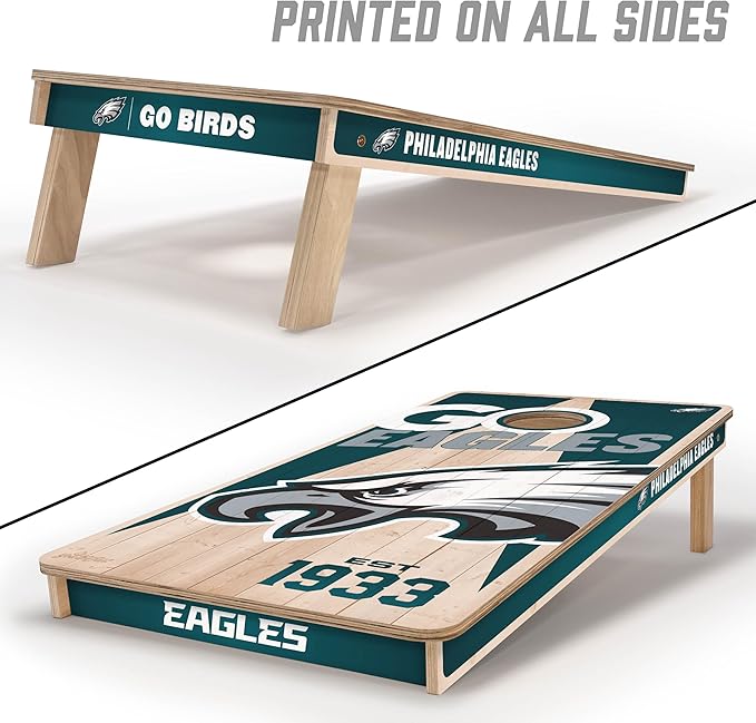 YouTheFan NFL 2’ x 4’ Professional Wood Cornhole Game