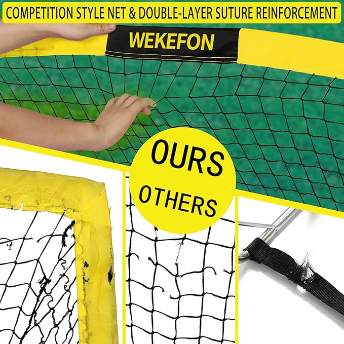 Soccer Goal with Carry Bag, 10/9MM Strengthen Pole, Arched Design, Kids Soccer Goals for Backyard Set 5x 3.1/3.6x2.7/2.9x2.4ft Portable Pop Up Soccer Nets for Toddler, Adults, Youth Games, Play, Gifts
