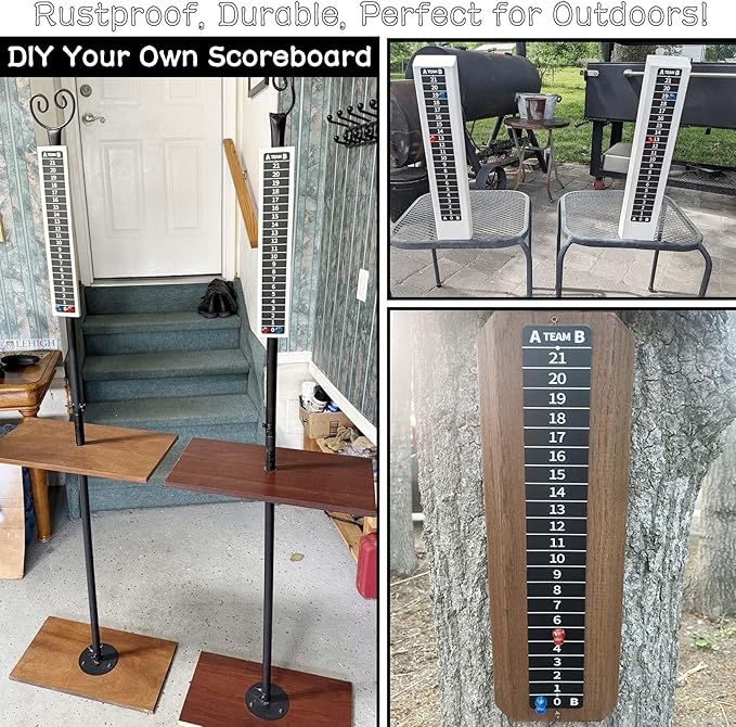 Cornhole Scoreboard Tracker Steel Score Keeper: Durable Corn Hole Scoreboards for Easy Score Tracking Corn Hole Games Ladder Ball Toss Game Pop Darts Popdarts Game (1 Pack-Vertical)