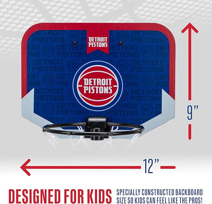 Franklin Sports NBA Team Over The Door Basketball Hoop - Kids Indoor Mini Basketball Hoop with Basketball - NBA Fan Shop Mini Hoop for Bedroom & Office