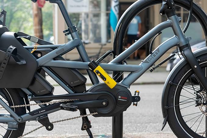 Kryptonite New York Long Shackle Bike U-Lock, Heavy Duty Anti-Theft Security Bicycle Lock Sold Secure Gold, 16mm Long Shackle with Keys, Ultimate Security Lock for Bicycles E-Bikes Scooters