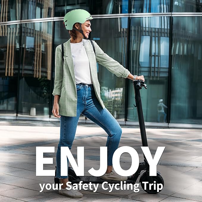 Bike Helmets for Adults - Front and Rear LED Lights Adjustable Bicycle Helmet for Adults Men Women Scooter Helmet for Commuting, Road Biking, Skating, Scooter