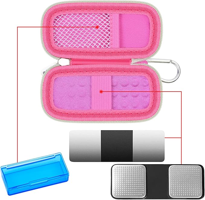 Heart Monitor Case Compatible with AliveCor Kardia Mobile ECG/for KardiaMobile 6L for Apple and Android Device - CASE ONLY (Rose Red)