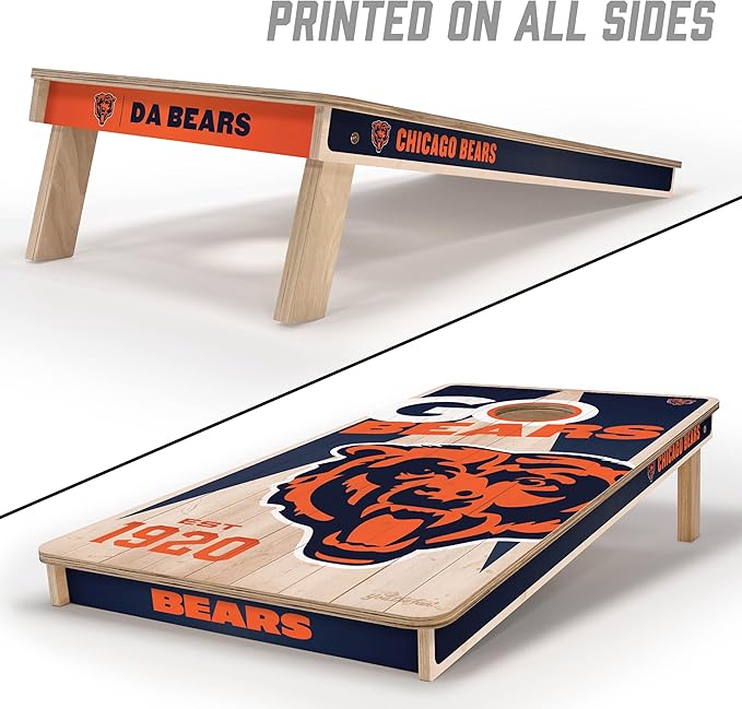 YouTheFan NFL 2’ x 4’ Professional Wood Cornhole Game