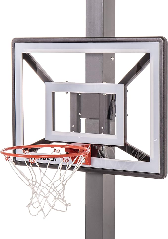 Silverback Junior Youth 33" Basketball Hoop with Lock ‘n Rock Mounting Technology Mounts to Round and Vertical Poles, Black (B8410W)