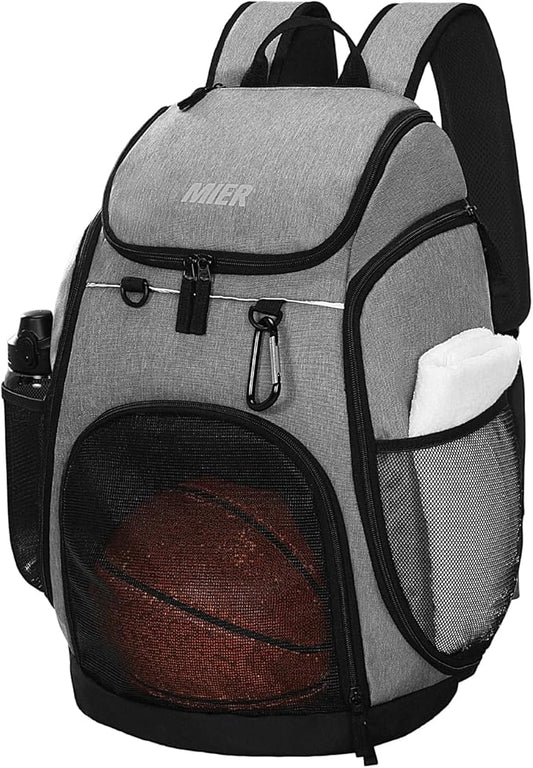 MIER Gym Backpack 40L Basketball Backpack with Ball Compartment & Shoes Storage Multi-Functional Sports Soccer Bag Large Equipment Back Pack Volleyball Backpacks for Men Women