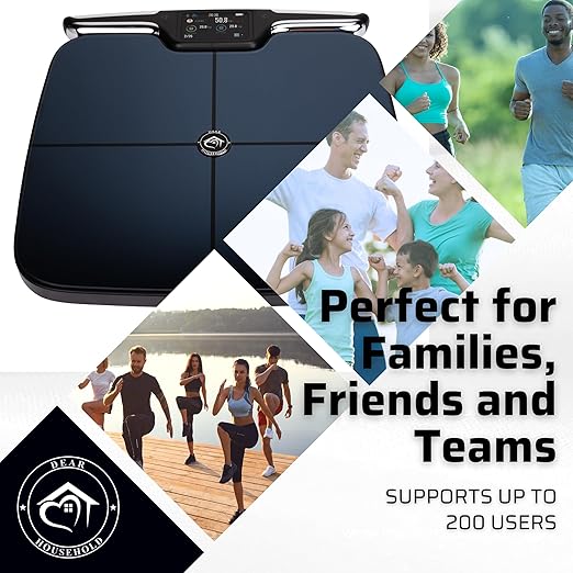 Premium Smart Digital Body Weight Scale FSA or HSA elegible - 8 Electrodes – 56+Metrics -Rechargeable- WiFi & Bluetooth - Full Body Analysis -Track Body Fat, Muscle Mass, Fat Percentage, Sleek Design