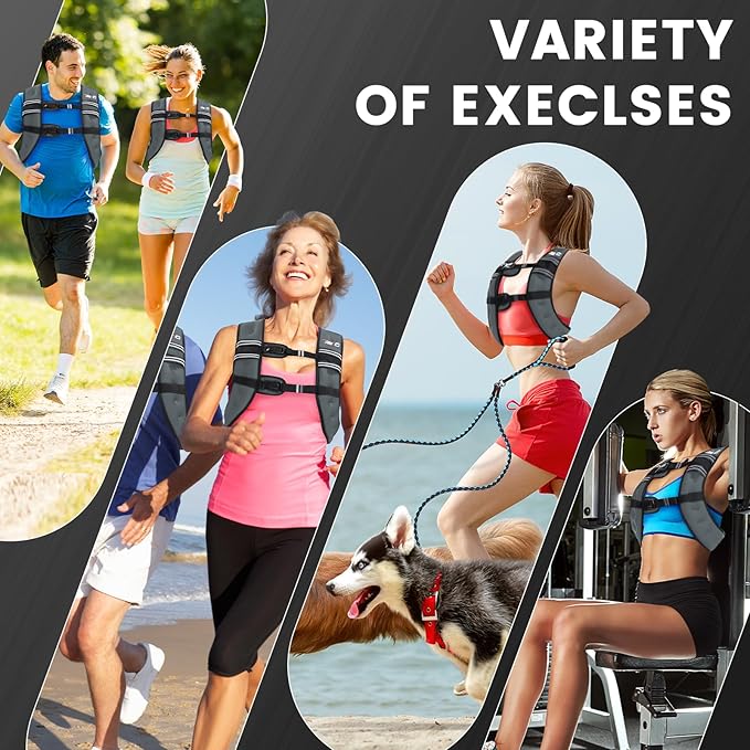 Weighted Vest Woman, 6 LB Womens Weight Vest for Walking, Strength Training Weight Vests for Men, Reflective Stripe Fitness Vest for Workout Running Jogging
