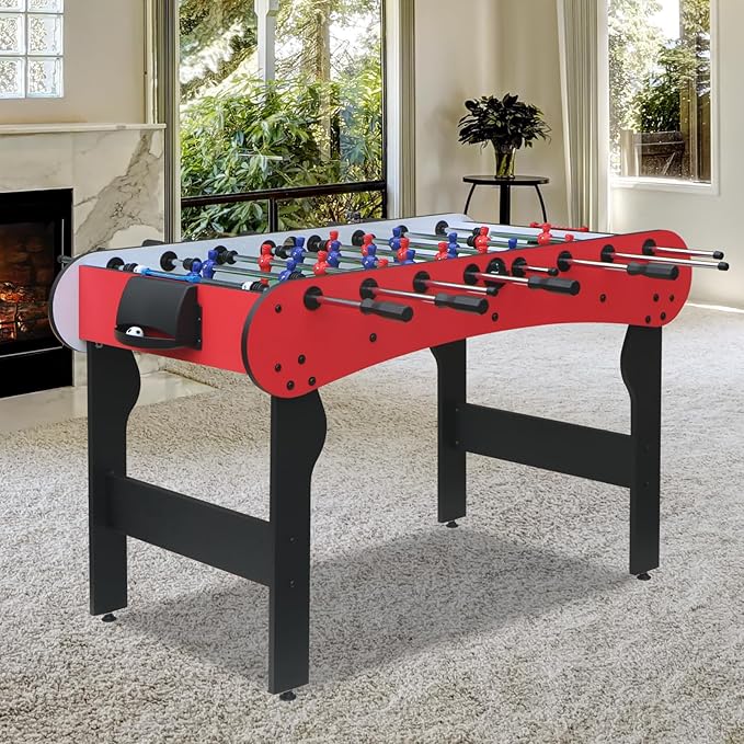 5ft Foosball Table,Mini Competition Soccer Table Game with All Accessories, Leg Levelers and Heavy-Duty Legs. Perfect for Home, Game Rooms, and Parties