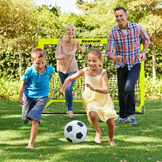 Soccer Goal, Kids Soccer Goals for Backyard Set of 2, 4x3ft Portable Soccer Goal Pop Up Soccer Net, Kids Soccer Net Training Equipment with Soccer Ball, Ladder, Cones, Targets