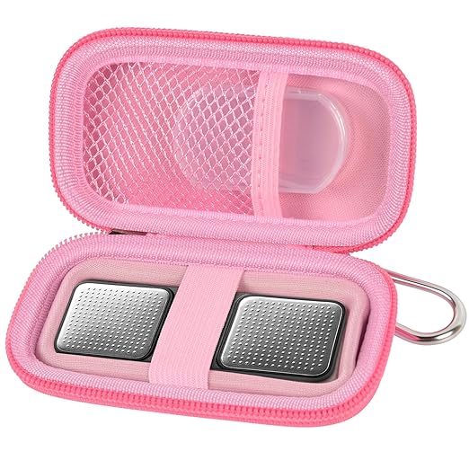 Heart Rate Monitor Case for AliveCor for KardiaMobile 6L / 6L Max 1L Personal EKG Monitor Storage Holder Fits for Cardiac Mobile Portable Heart Rate Monitor Bag Organizer (Pill Box Included) Pink