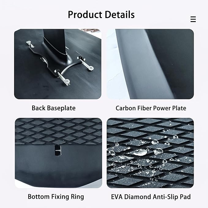 Carbon Fiber Hydrofoil Surfboard - Motor-Free Lift Board for Stand-Up Floating & Racing | Ultra-Lightweight Non-Inflatable Design