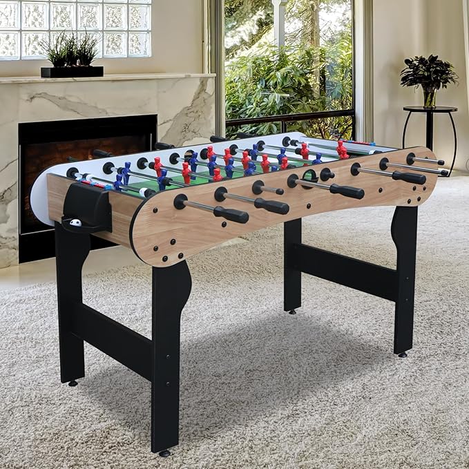5ft Foosball Table,Mini Competition Soccer Table Game with All Accessories, Leg Levelers and Heavy-Duty Legs. Perfect for Home, Game Rooms, and Parties