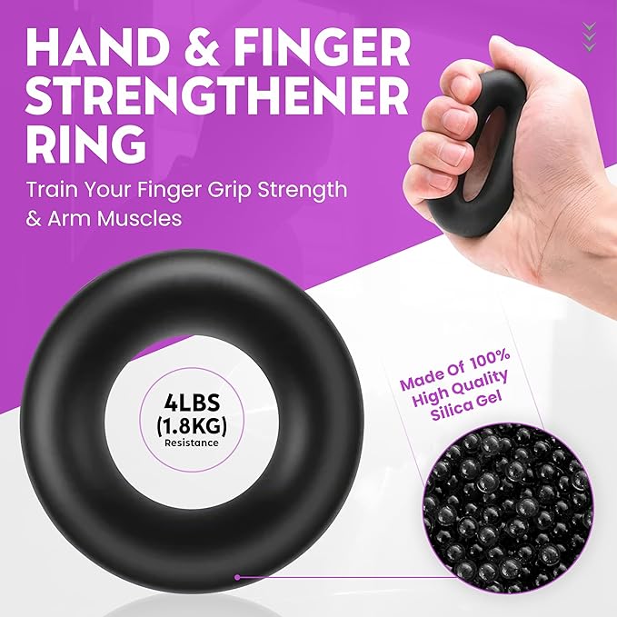 Hand Gripper Strengthener, Adjustable Resistance 22-220Lbs (10-100kg) Forearm Exerciser, Grip Strength Trainer for Muscle Building & Injury Recovery, Aerobic Hands