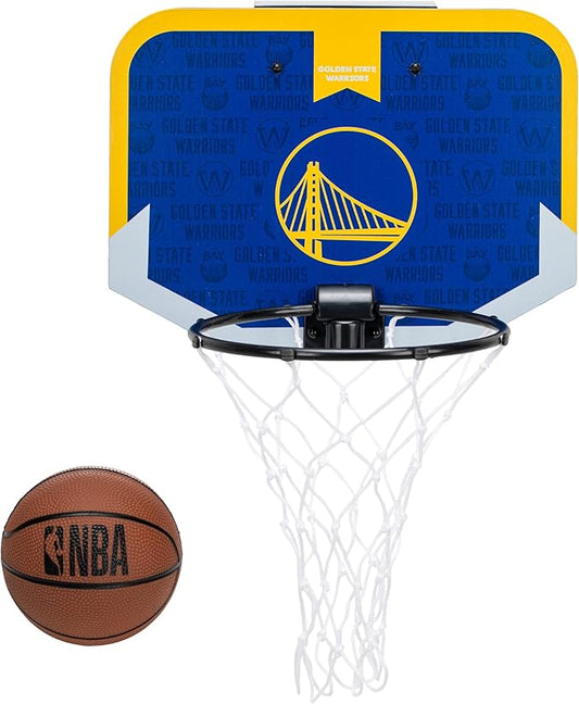 Franklin Sports NBA Team Over The Door Basketball Hoop - Kids Indoor Mini Basketball Hoop with Basketball - NBA Fan Shop Mini Hoop for Bedroom & Office