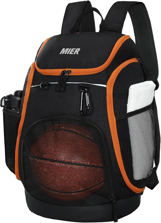 MIER Gym Backpack 40L Basketball Backpack with Ball Compartment & Shoes Storage Multi-Functional Sports Soccer Bag Large Equipment Back Pack Volleyball Backpacks for Men Women