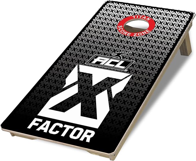 Titan Bags X Factor Cornhole Boards - ACL Elite Approved Cornhole Board Set w/Patent Pending X Underside Bracing for Maximum Durability - Regulation Size for Professional & Outdoor Sports Game