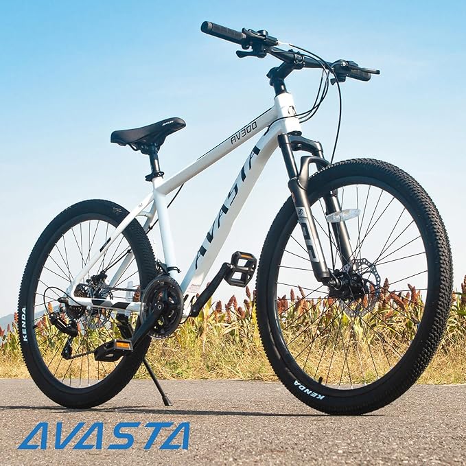 AVASTA AV300 26 27.5 inch Mountain Bike with 21-Speed,Aluminum Frame, Dual Disc Brake, Comfortable Saddle,Multiple Colors