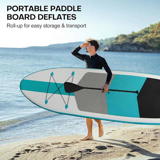 Panana Inflatable Stand Up Paddle Board, 10'x31 x6 SUP with Premium Paddle Board Accessories Kit, Anti-Slip EVA Deck for Adults Youth of All Skill Levels