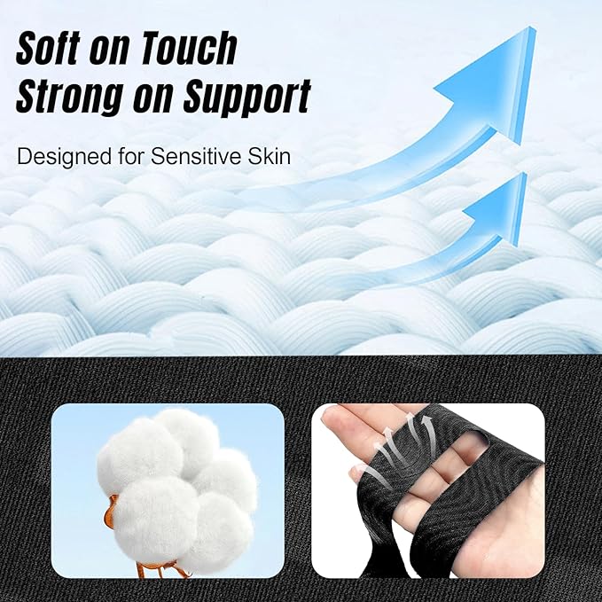 Waterproof Kinesiology Tape for Shoulders/Knees, 10 Precut Strips for Knee Pain Relief & Stability Support (Black), Elastic Strong Adhesive Athletic Tape, Latex-Free Hypoallergenic Sports Tape